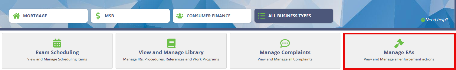 Manage EAs button screenshot