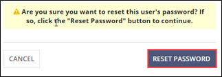 Confirm the password reset