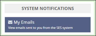 System notifications widget.